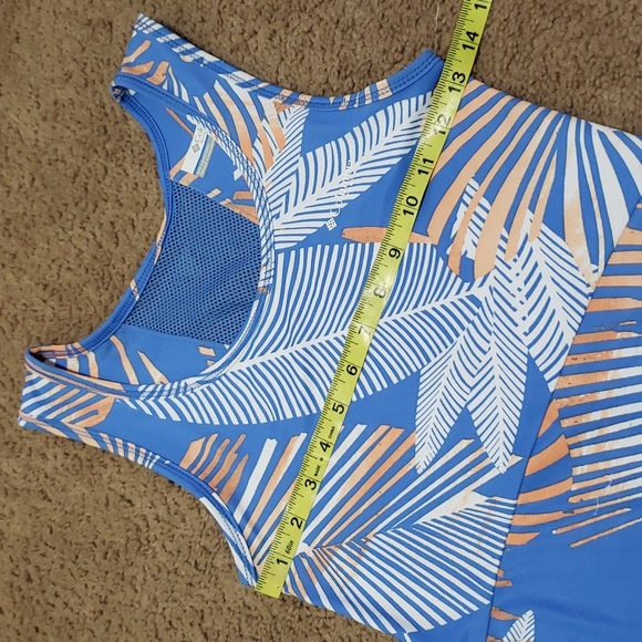 Columbia PFG Midway Bay Dress Tunic Blue Tropical Design Size XXS 2TP $50 NWT - Picture 8 of 12